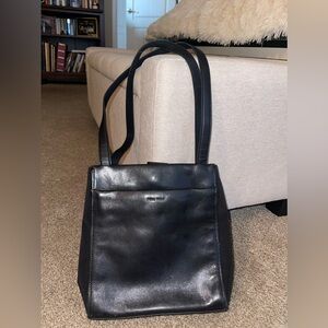Nine West Black Genuine Leather Hand Bag Purse